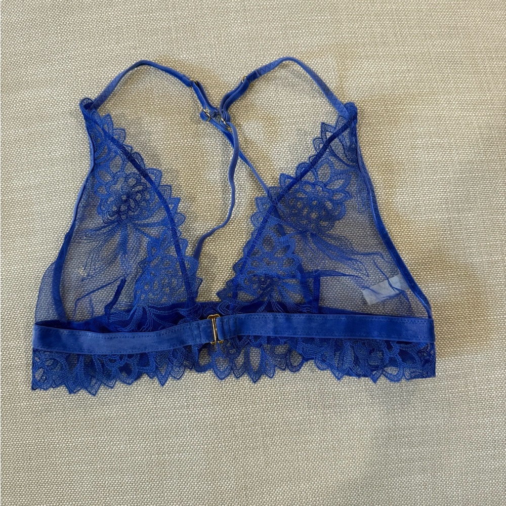 Free People Royal Blue Lace Bralette